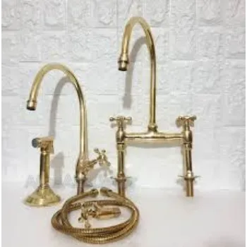 Golden Brass Kitchen Faucet
